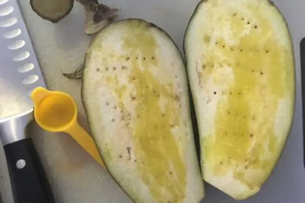 cashew nut baba ganoush roasting aubergines