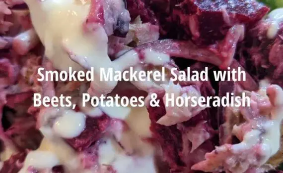 smoked mackerel salad with beets and potatoes